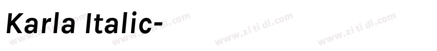 Karla Italic字体转换